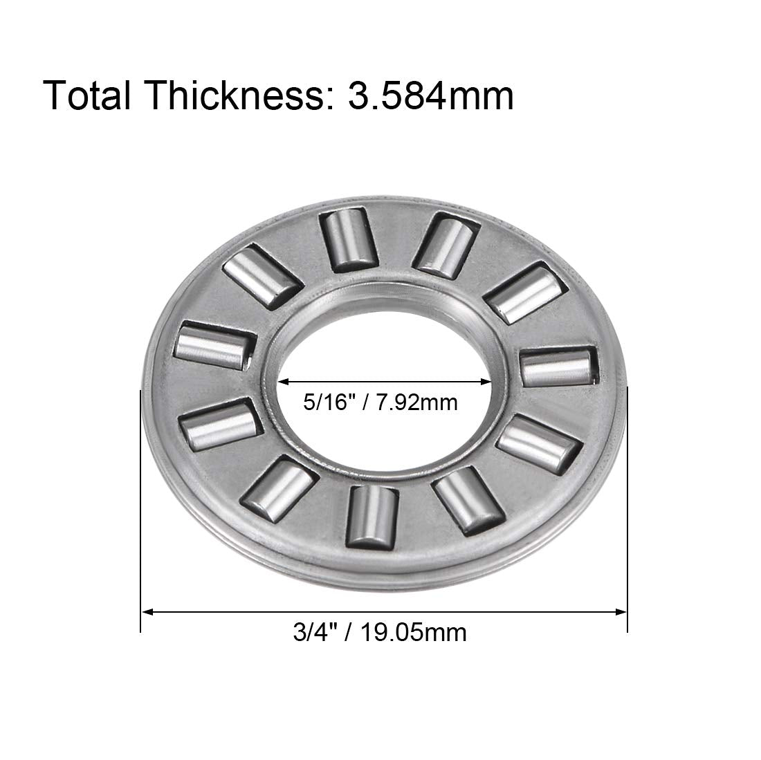 TC512 5/16" needle thrust bearing (2pcs) image 1