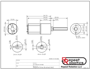 Mini Brushed Mk2 - Antweight planetary gearmotor (1pcs)