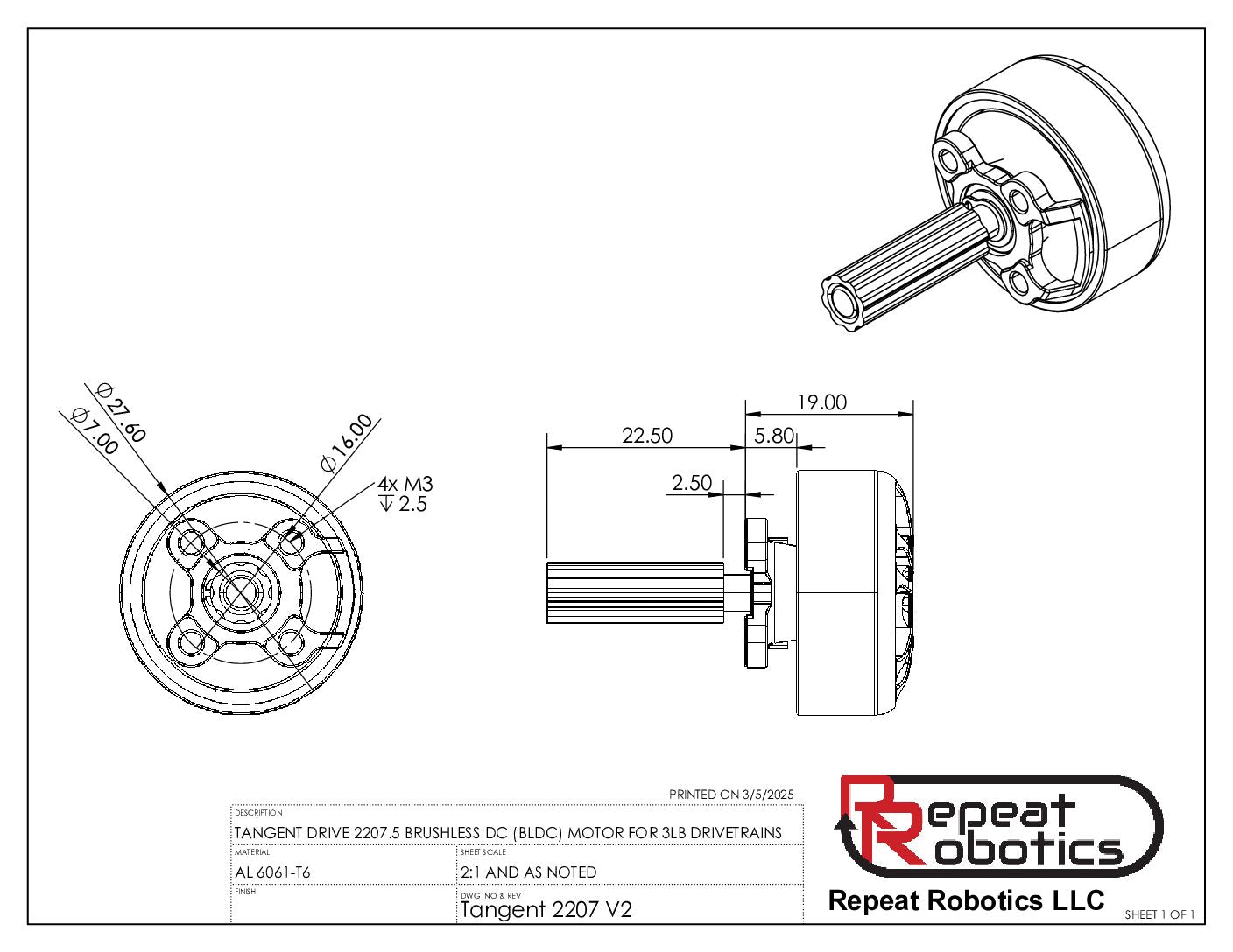 Repeat Tangent Drive Motors image 6